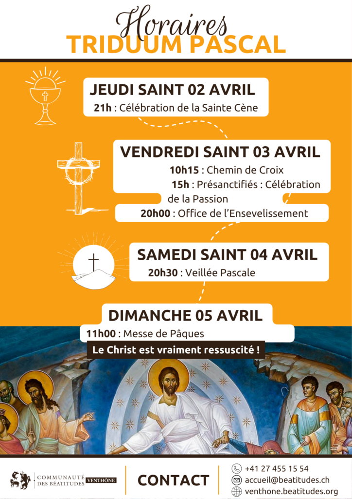 Triduum Pascal beatitudes Venthône